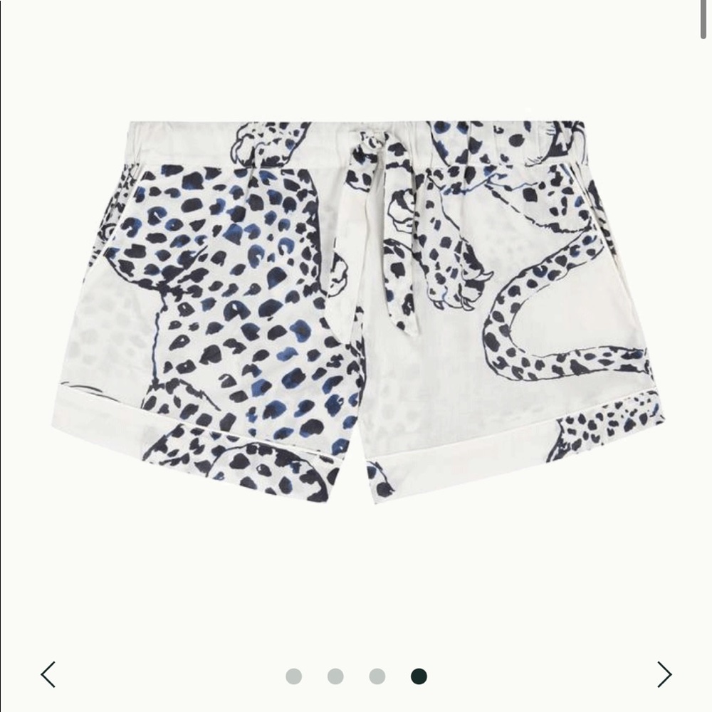 Desmond & Dempsey Leopard Print Pajama Shorts